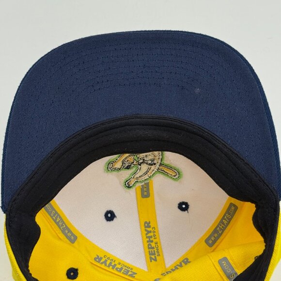 Zephyr Savannah Bananas Fitted Baseball Cap Size M Yellow White Blue Hat Stretch - Picture 10 of 10